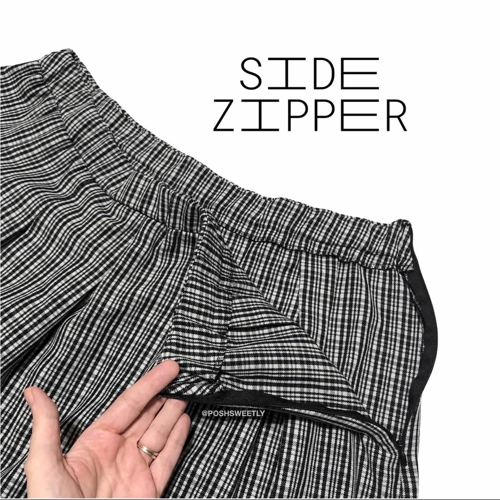 NY Collection Pleated Check Skirt - Picture 4 of 9